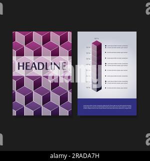 Flyer or Cover Design Template - Business, Networks, Infographics - Corporate Identity Concept Stock Vector