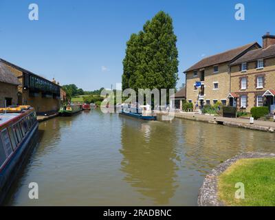 The Canal Museum, Stoke Bruerne, Northamptonshire on The Grand Union Canal that links London to Birmingham. Stock Photo