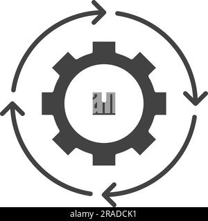 Agile Manufacturing Icon image. Suitable for mobile application. Stock Vector