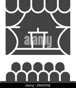 Auditorium Icon image. Suitable for mobile application. Stock Vector