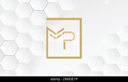M P, P M, Abstract Letters Logo Monogram Stock Vector