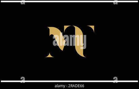 M T, T M, Abstract Letters Logo Monogram Stock Vector
