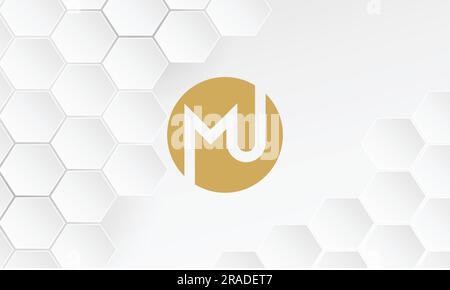 MU, UM, Abstract Letters Logo Monogram Stock Vector