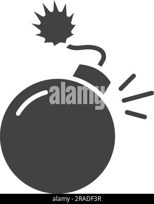 Bomb Icon image. Suitable for mobile application. Stock Vector