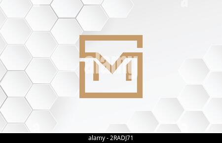 M V, VM, Abstract Letters Logo Monogram Stock Vector