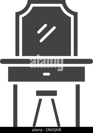 Dressing Table Icon image. Suitable for mobile application. Stock Vector