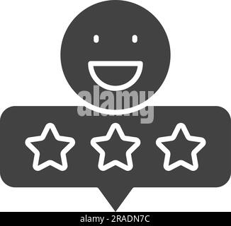 Good Review Icon image. Suitable for mobile application. Stock Vector