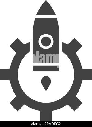 Launch Optimization Icon image. Suitable for mobile application. Stock Vector