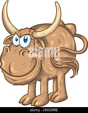 Strong bull character cartoon Stock Vector