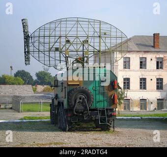 An obsolete Soviet radar based on ZIL vehicle, still used in aggressive russian-Ukrainian war Stock Photo