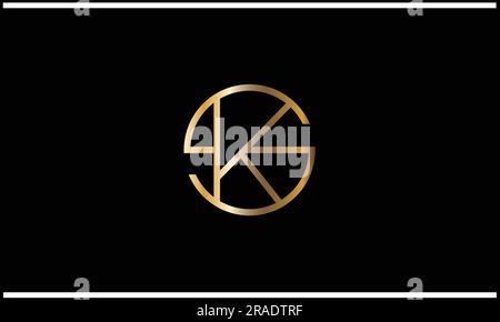 KA, AK, Abstract Letters Logo Monogram Stock Vector