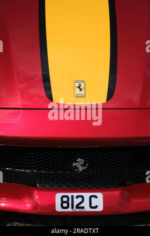 Close up details of the front of a Ferrari 812 Competizione Stock Photo