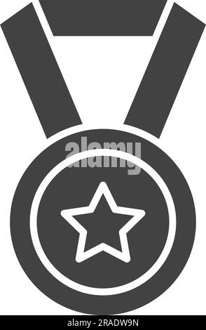 Medal Award Icon image. Suitable for mobile application. Stock Vector
