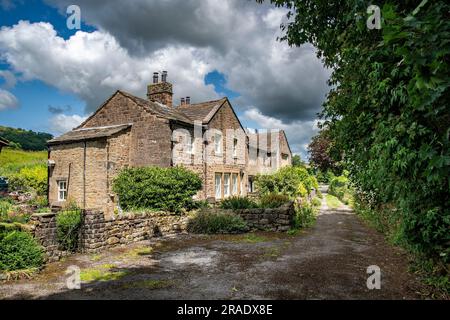 Roughlee Old Hall in the village of Roughlee, Pendle, Lancashire former home of the infamous Pendle Witch Alice Rutter Stock Photo