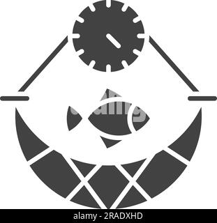 Overfishing Icon image. Suitable for mobile application. Stock Vector