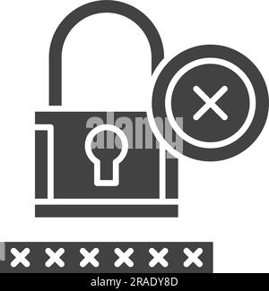 Password Rejected Icon image. Suitable for mobile application. Stock Vector
