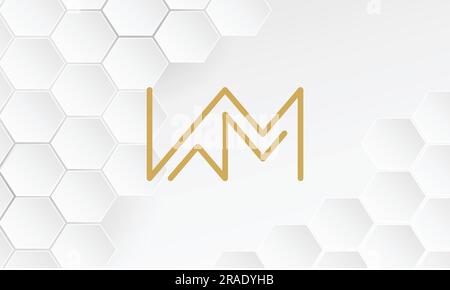 KM, MK, Abstract Letters Logo Monogram Stock Vector