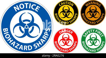 Biohazard Label, Biohazard Sharps Stock Vector