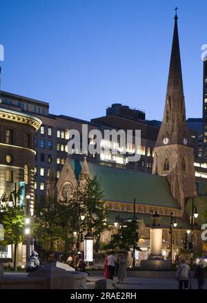 Canada, Quebec, Montreal Cathedral Christ Church (1875) with the ...