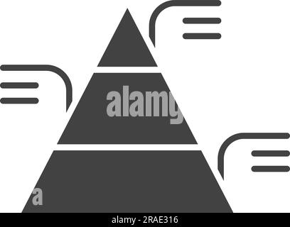 Pyramid Chart Icon image. Suitable for mobile application. Stock Vector