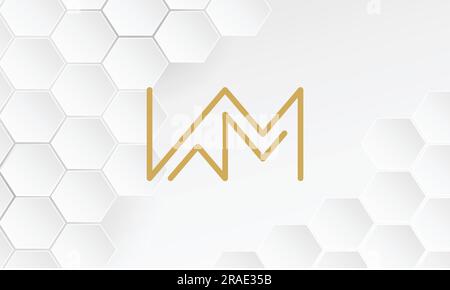 KM, MK, Abstract Letters Logo Monogram Stock Vector