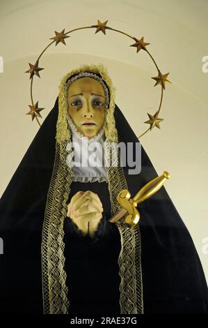 Figure of the Virgin Mary, Guadalest, province of Alicante, Spain Stock Photo