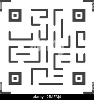 Qr Code Icon image. Suitable for mobile application. Stock Vector