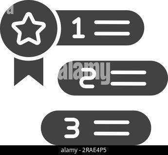 Ranking Icon image. Suitable for mobile application. Stock Vector