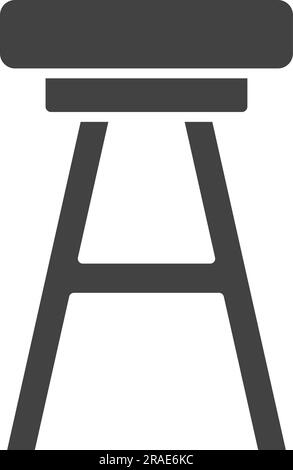 Stool Icon Image. Stock Vector