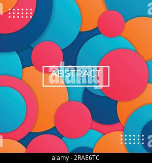 Vector illustration of abstract colourful circle modern graphic design template overlapping shapes Stock Vector