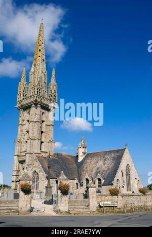 Church, Goulven, Finistere, Cote des Abers, Brittany, France Stock Photo