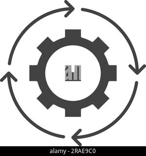 Agile Manufacturing Icon Image. Stock Vector