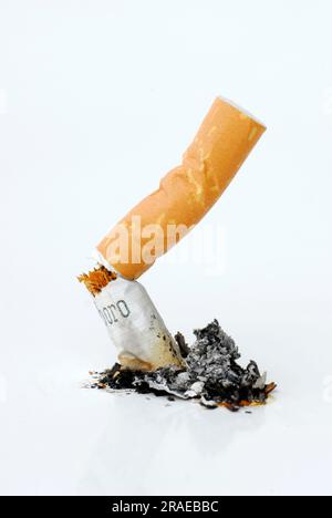 Expressed cigarette, smoking, cut-out, object Stock Photo