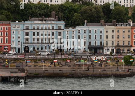 Cobh, Ireland, EU. 9 June 2023. An overview of the scenic coastal town and port of Cobh in Ireland Stock Photo