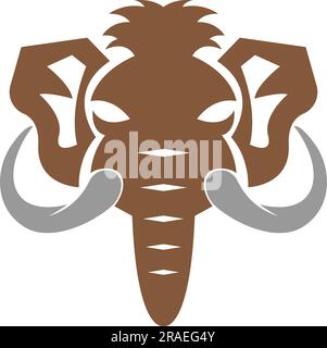 Mammoth logo icon design illustration Stock Vector