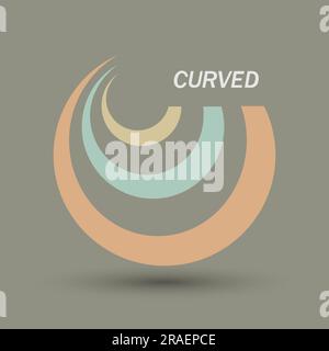 Circle logo design element. Colored vector icon. Stock Vector