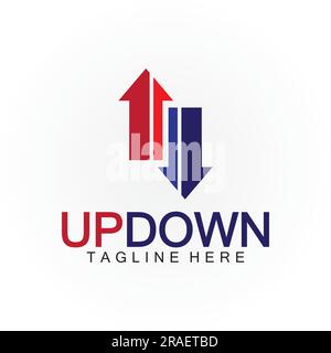 Arrows up down logo icon design template. Stock Vector