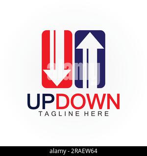 Arrows up down logo icon design template Stock Vector Image & Art - Alamy