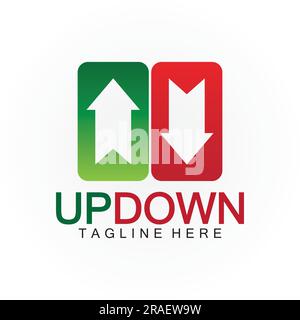 Arrows up down logo icon design template. Stock Vector