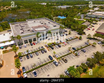 Stuart, FL, USA - July 1, 2023: Aerial drone photo LA Fitness Stuart Florida Stock Photo