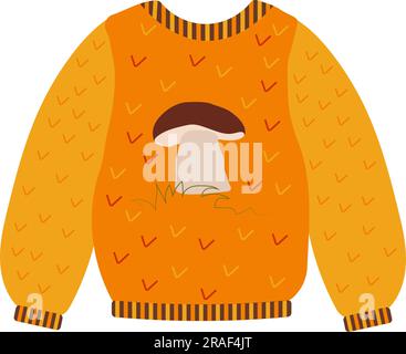 Autumn sweater on a transparent background Stock Vector