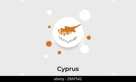 Nothern Cyprus flag bubble circle round shape icon colorful vector illustration Stock Vector