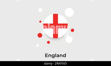 England flag bubble circle round shape icon colorful vector illustration Stock Vector