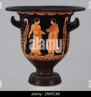 Terracotta Bell Krater (mixing Bowl) 350 BC by Ancient Greek Pottery Stock Photo
