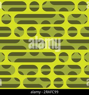Circles and ovals seamless geometric pattern. Fully editable vector format. Stock Vector
