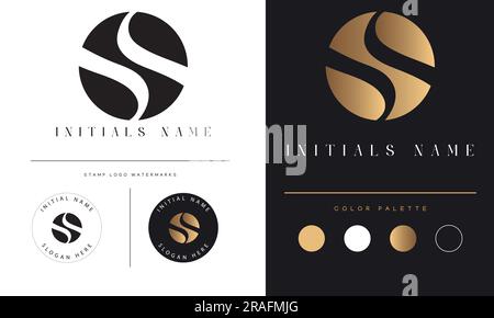 Luxury SS Abstract Logo Design Stock Vector