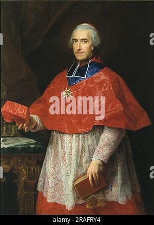 Portrait of Cardinal Jean-françois Joseph De Rochechouart 1762 by Pompeo Batoni Stock Photo