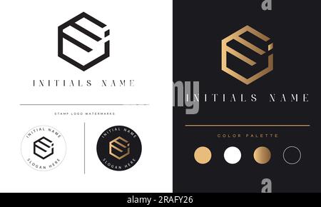 Luxury MI or IM Initial Monogram Text Letter Logo Design Stock Vector