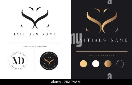 Luxury SS Initial Monogram Text Letter Logo Design Stock Vector