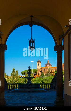 View from the courtyard of the Town Hall, Viterbo, Lazio, Italy Stock Photo